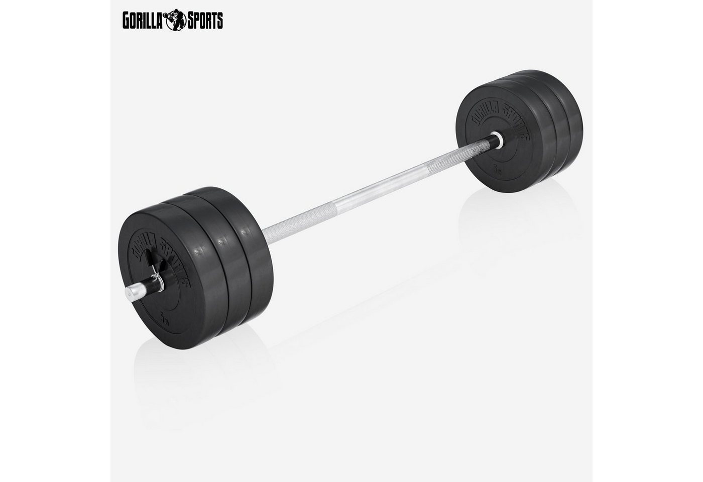GORILLA SPORTS Hantelbank Hantelbank mit Langhantelset Bild 4