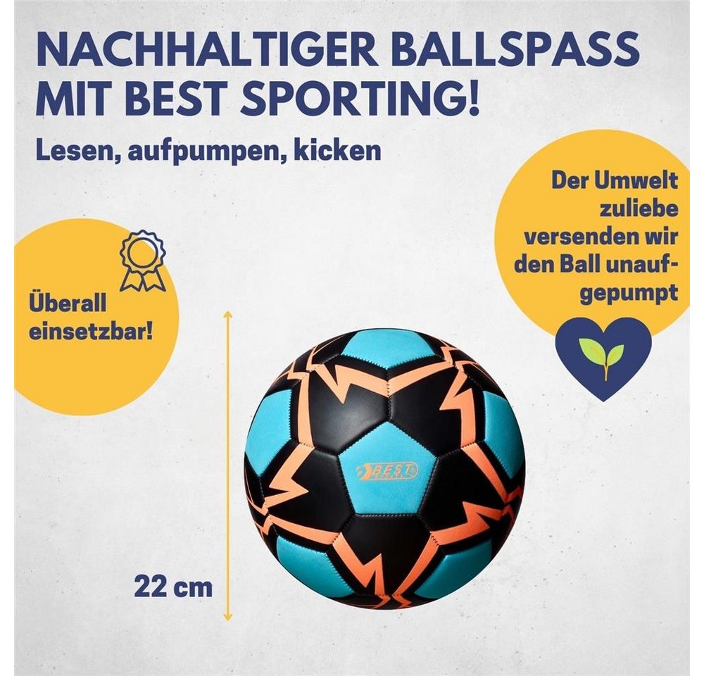 Best Sporting Fußball Fußball Glow in the Dark Größe 5 mit Phosphoreszenz (Fußball, 1 x Best Sporting Fußball Glow in the Dark, Größe 5), Glow in the Dark, Phosphoreszenz, ohne Batterien, allwetterbeschichtet