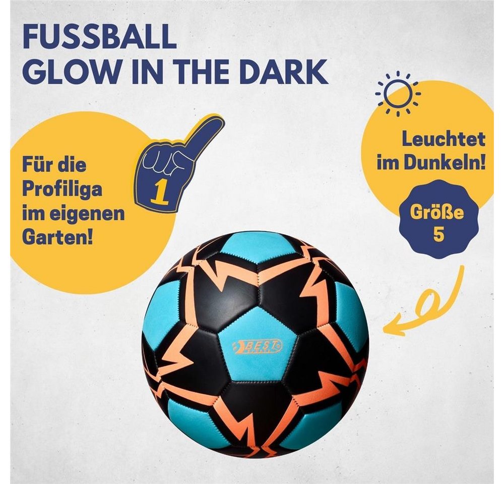 Best Sporting Fußball Fußball Glow in the Dark Größe 5 mit Phosphoreszenz (Fußball, 1 x Best Sporting Fußball Glow in the Dark, Größe 5), Glow in the Dark, Phosphoreszenz, ohne Batterien, allwetterbeschichtet Bild 3