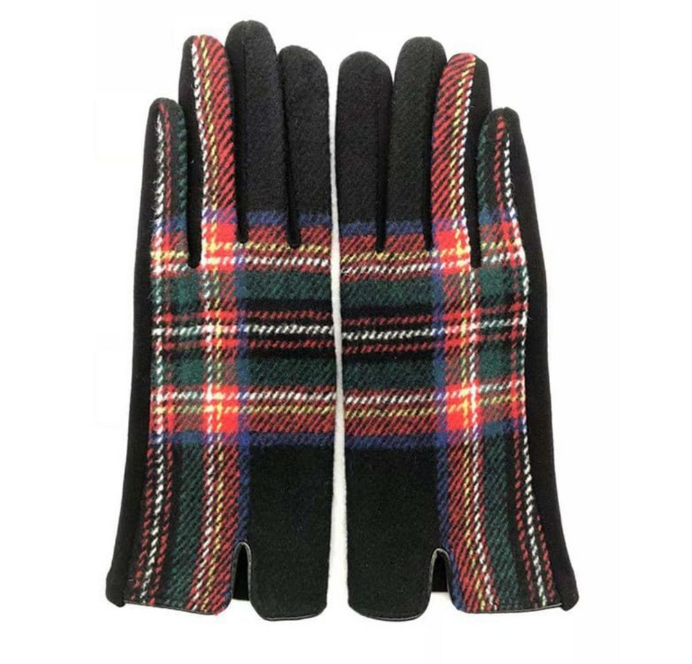 Blusmart Thermohandschuhe Wärmende Karohandschuhe für Frauen (Kälte schützen,Wärme halten, Touchscreen-Handschuhe) Für Herbst und Winter, modisches Zubehör