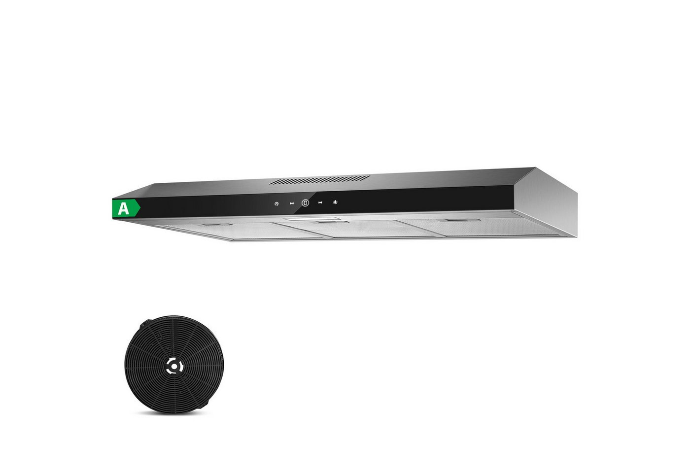 SNDOAS Unterbauhaube 90cm, Umluft & Abluft Dunstabzug mit LED‑Beleuchtung, 175 m³/h Dunstabzugshaube mit Aktivkohlefilter CF‑D, 3 Stufen, Energieklasse A+ Bild 5