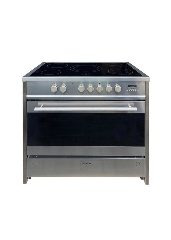 GURARI Elektro-Standherd GCH E 912 X, mit 1-fach-Teleskopauszug, Elektro Standherd 90 cm/ 121L /Edelstahl/ 8 Funktionen Bild 2