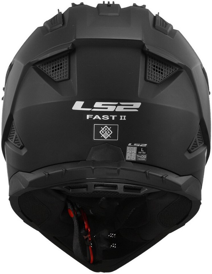 LS2 Motocrosshelm MX708 Fast II Solid Motocross Helm, Notfallsystem-polsterung (eqrs) Bild 2