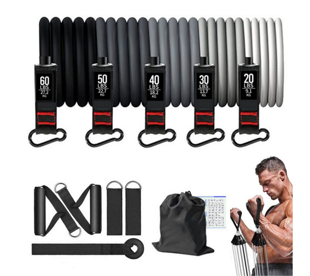 inschimmer Trainingsbänder Widerstandsbänder Fitnessbänder Set 200lbs für Muskelaufbau Pilates Bild 4