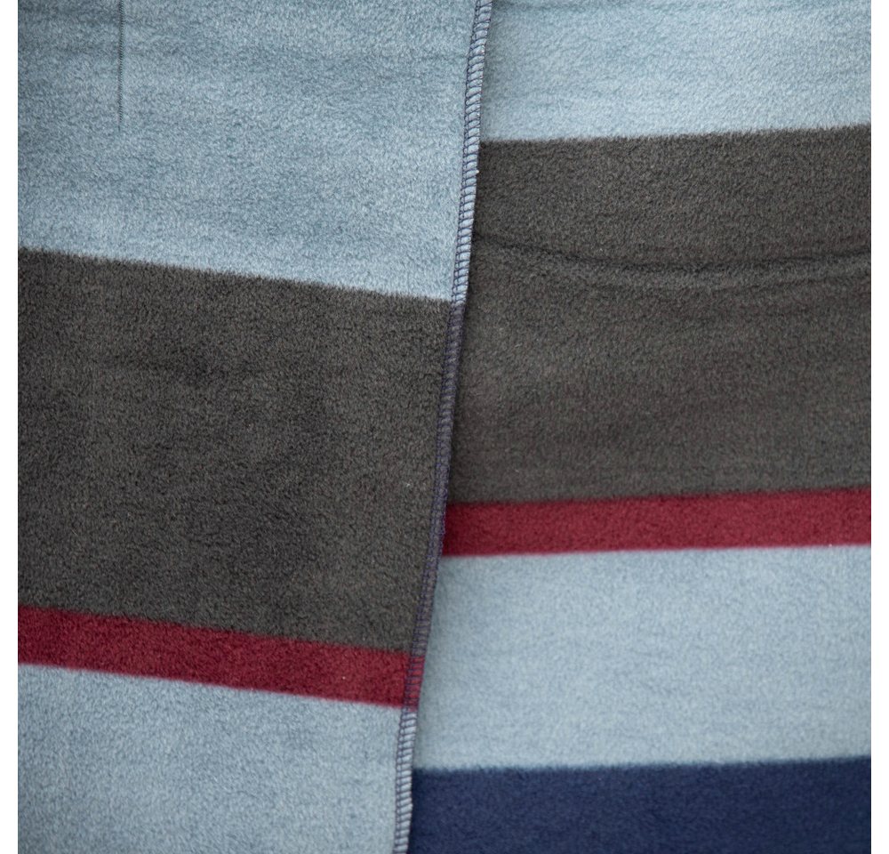 Kentucky Horsewear Pferde-Abschwitzdecke Kentucky Horsewear Fleecedecke Square Stripes Heavy - Navy/Grau Bild 4