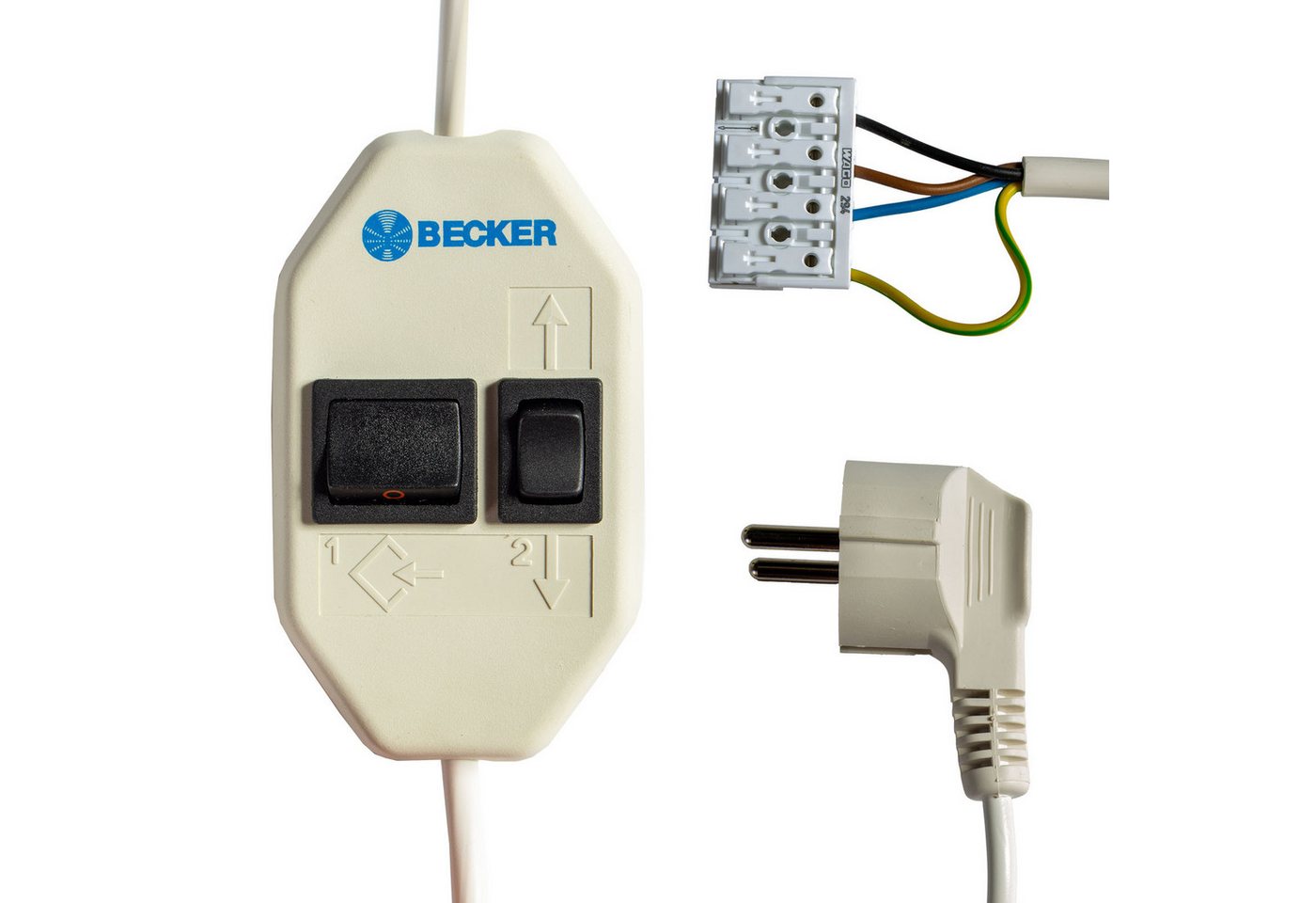 Becker Einstellkabel Set für elektronische Rollladenmotoren Installationskabel