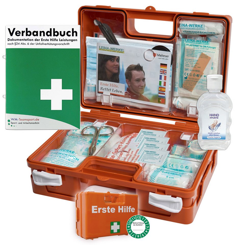 WM-Teamsport Erste-Hilfe-Koffer Erste-Hilfe-Koffer safeAID – DIN 13157 + Hand-Hygiene-Gel Bild 3