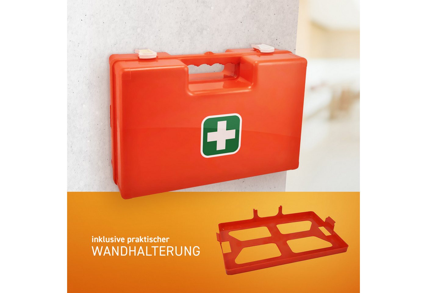Medicalcorner24 Erste-Hilfe-Koffer Medicalcorner24 Erste Hilfe Koffer leer, ABS-Kunststoff, 27x19x9,5cm, (1 St) Bild 3