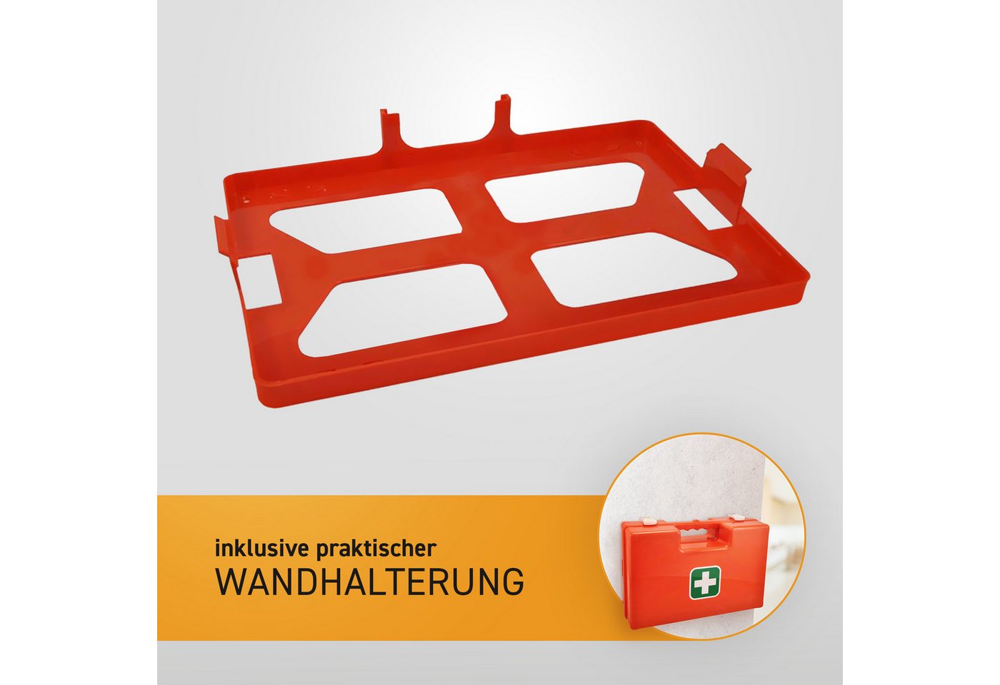 Medicalcorner24 Erste-Hilfe-Koffer Medicalcorner24 Erste Hilfe Koffer leer, ABS-Kunststoff, 27x19x9,5cm, (1 St) Bild 4