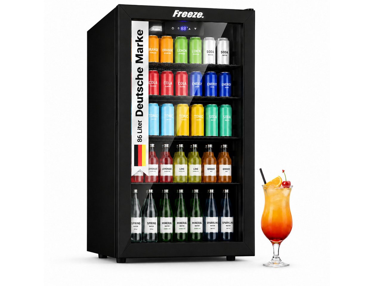 Freeze. Getränkekühlschrank Freeze., 80 cm hoch, 48 cm breit