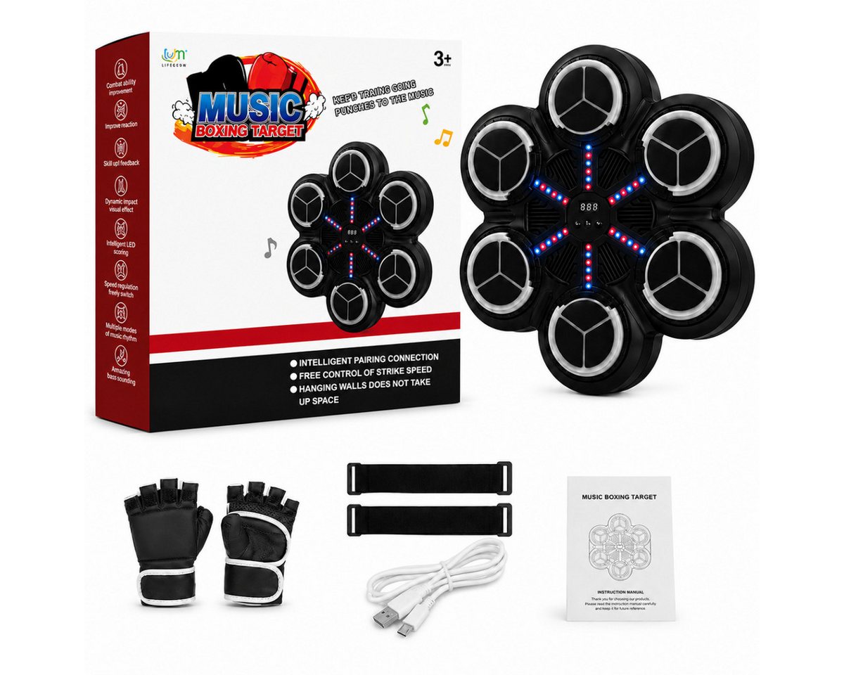 R2 Invest Boxmaschine Elektronische Boxmaschine für Kinder mit Musik LED Trefferzähler