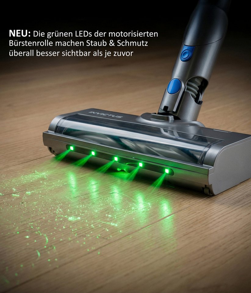 Genius Stielstaubsauger Invictus ONE SL Handstaubsauger all in 1 Staubsauger 14 tlg., 200 W, mit Beutel, Kabellos Bild 4