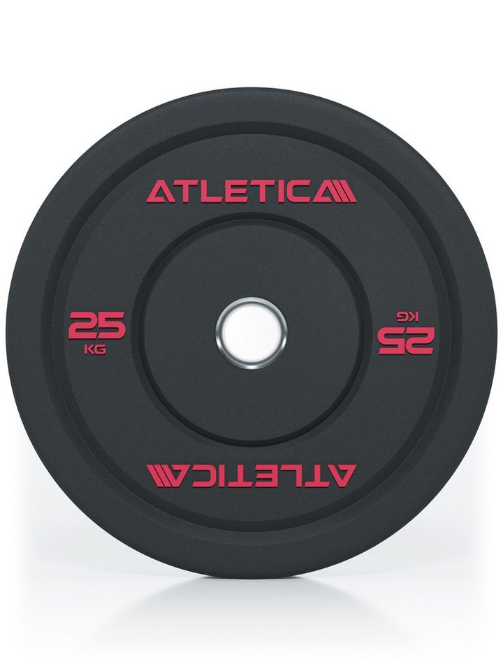 ATLETICA Hantelscheiben High Temp Bumper Plates, Paar, Hochwertiger Gummi, 50 kg