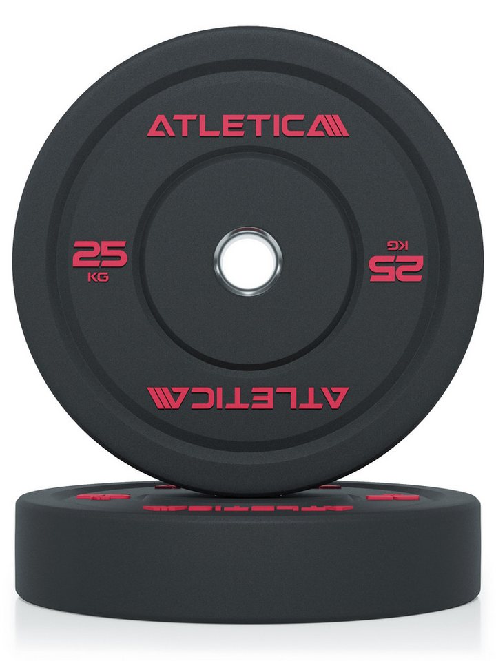 ATLETICA Hantelscheiben High Temp Bumper Plates, Paar, Hochwertiger Gummi, 50 kg Bild 4