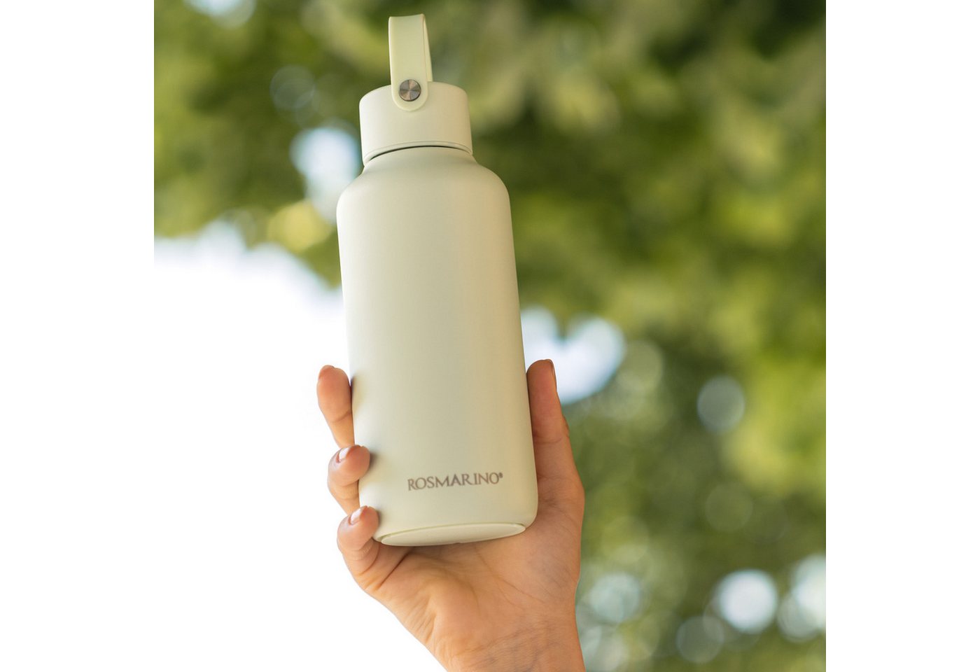 ROSMARINO Trinkflasche Wasserflasche mit Griff – Edelstahl, isoliert & auslaufsicher Bild 2
