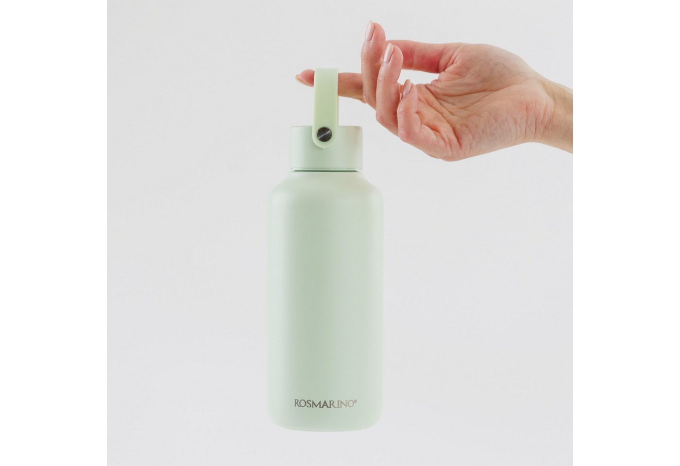 ROSMARINO Trinkflasche Wasserflasche mit Griff – Edelstahl, isoliert & auslaufsicher Bild 3