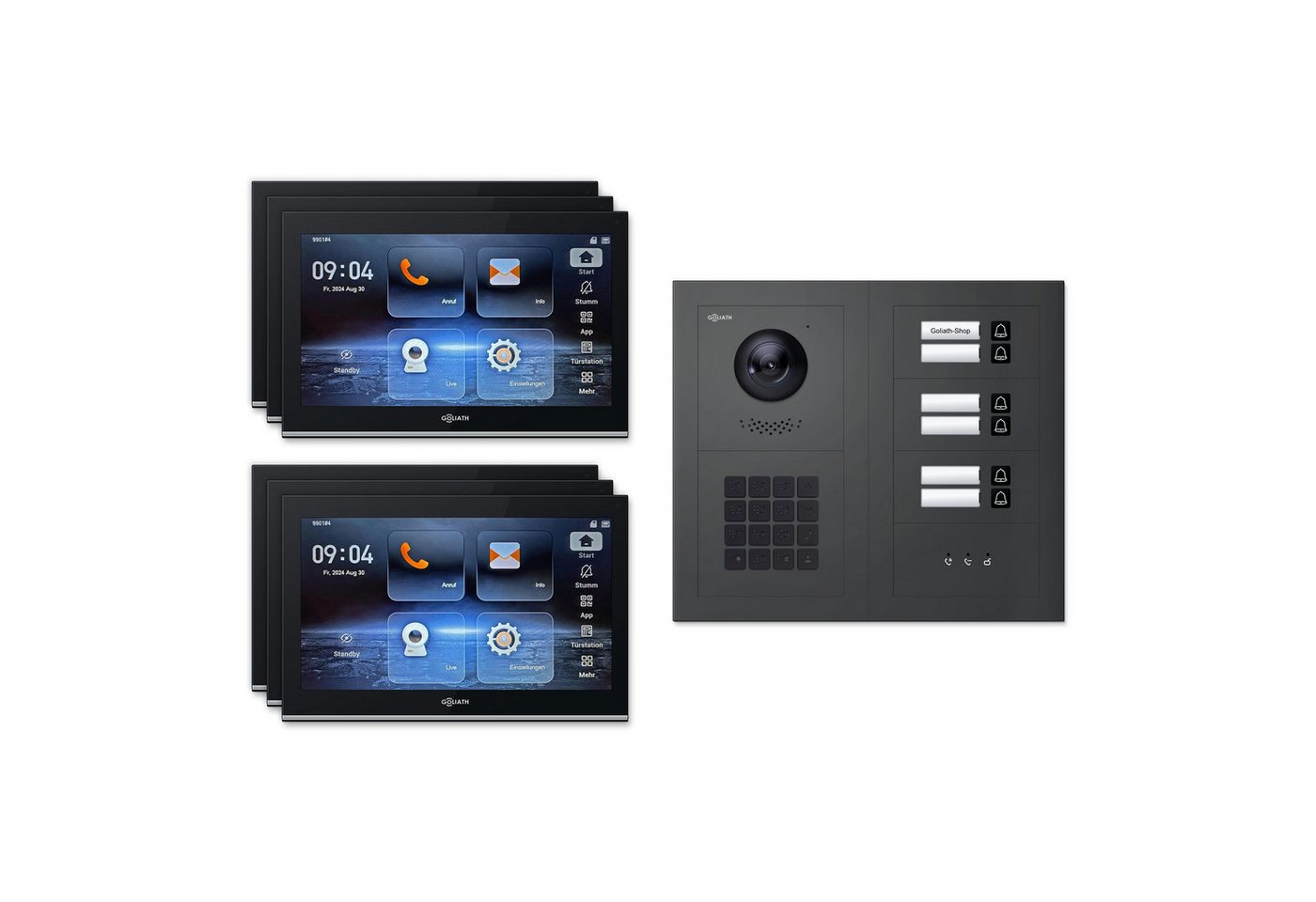 Goliath Intercom Video-Türsprechanlage Premium IP GL-IPH630AM – 6 Familien (Privat oder Gewerblich) Bild 2