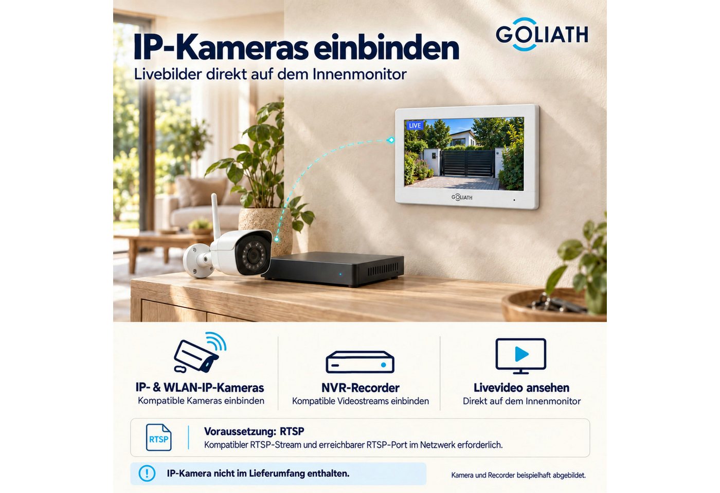 Goliath Intercom Video-Türsprechanlage Premium IP GL-IPH630AM – 6 Familien (Privat oder Gewerblich) Bild 3