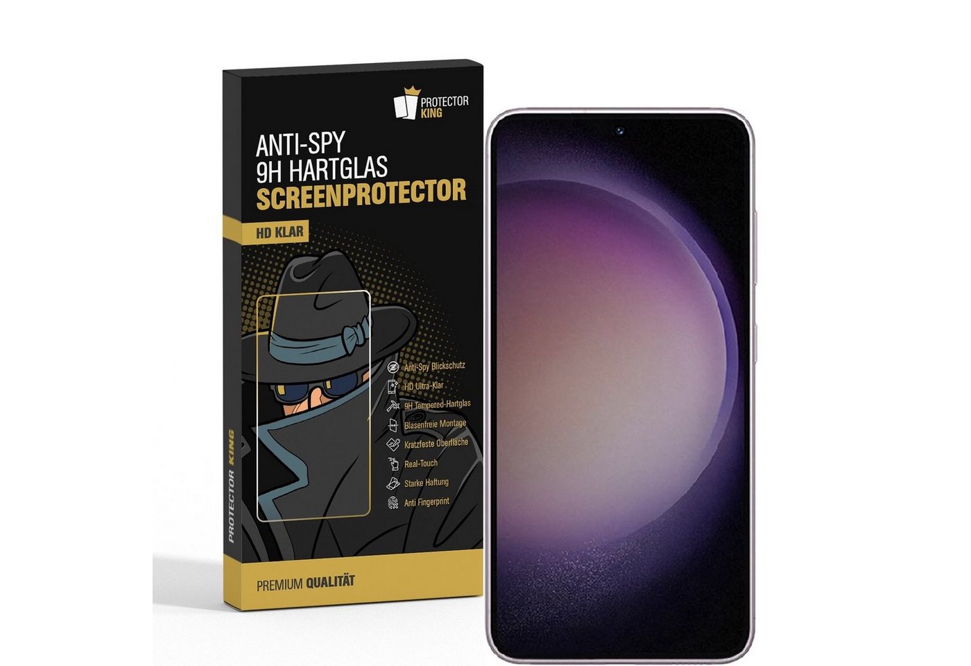 Protectorking Schutzfolie 1x Blickschutz 9H Panzerglas für Samsung Galaxy A53 5G ANTI-SPY Privac, (1-Stück), Displayschutz, Schutzglas ANTI-SPY PRIVACY BLICKSCHUTZ 9H Härte Bild 2