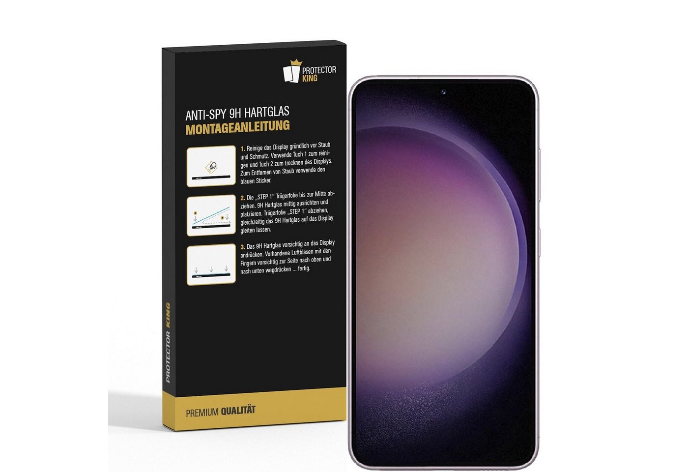 Protectorking Schutzfolie 1x Blickschutz 9H Panzerglas für Samsung Galaxy A53 5G ANTI-SPY Privac, (1-Stück), Displayschutz, Schutzglas ANTI-SPY PRIVACY BLICKSCHUTZ 9H Härte Bild 4