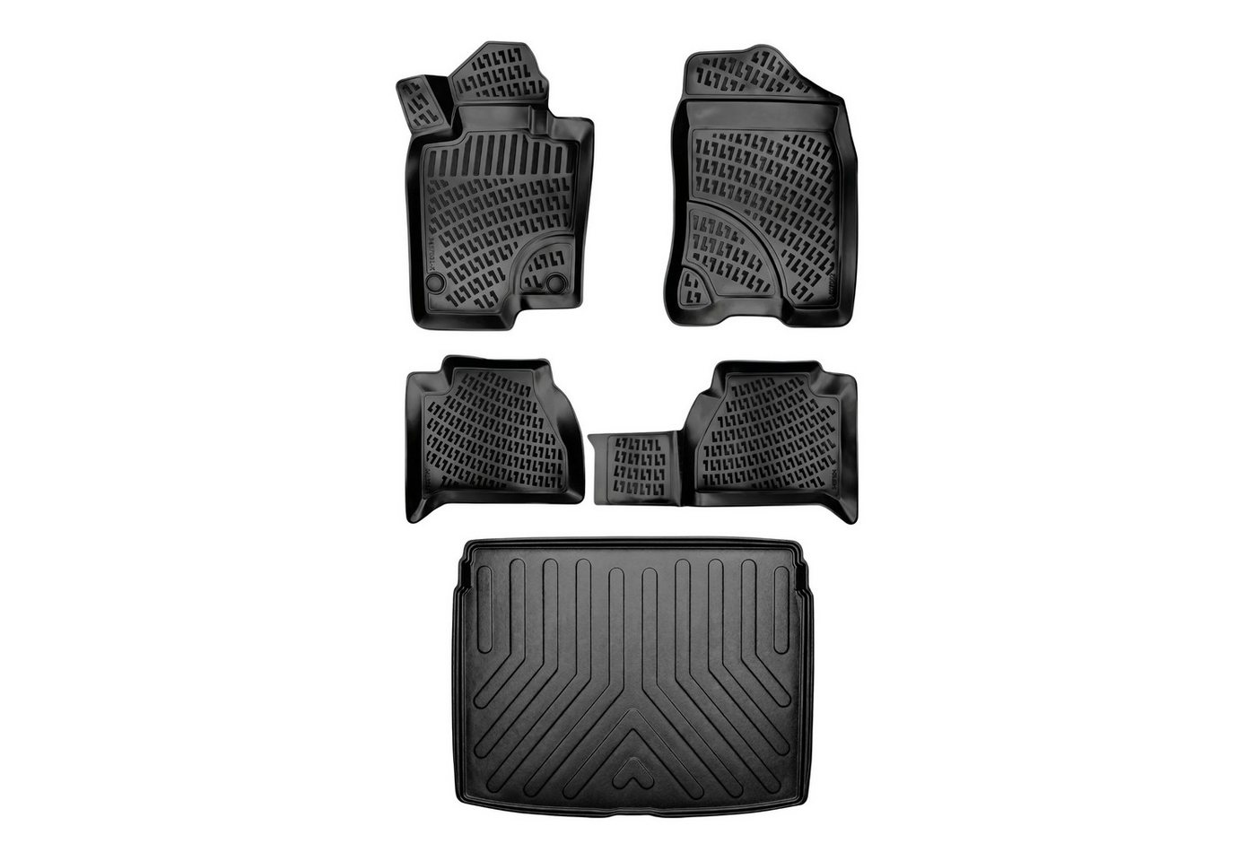 fussmattenprofi.com Auto-Fußmatten 3D Auto Gummimatten & Kofferraumwanne für Renault Clio 5 2019-2026 Bild 4