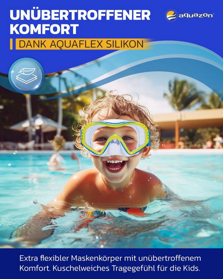 AQUAZON Taucherbrille Starfish Schnorchelbrille Kinder 7-12 Jahre Bild 2