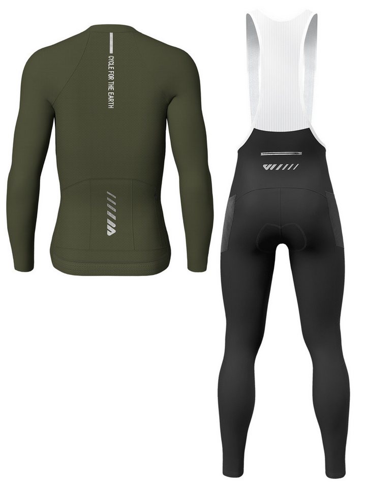 Wulibike Radtrikot Herren Radsport-Set, Comfort-Trikot & Cargo-Hose mit 3D-Polster (2-tlg) Hybrid-Fit, SK-F08-Sitzpolster, 7 Cargo-Taschen, 360°-Reflektoren Bild 5