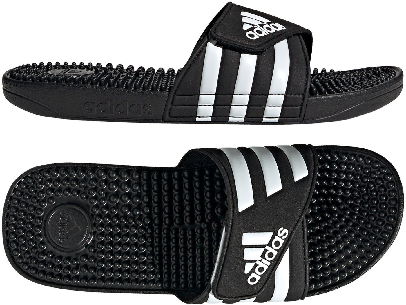 adidas Sportswear ADISSAGE CBLACK/FTWWHT/CBLACK Badeschuh Bild 5