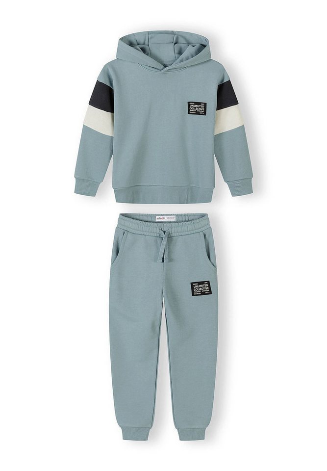 MINOTI Jogginganzug für Jungen, Trainingsanzug 2-tlg. mit Kapuze und Ärmelstreifen (Set, 2-tlg., Hoodie und Hose) Bild 2