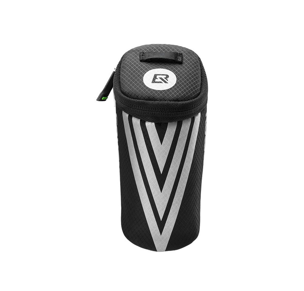 Illes-Laedchen Satteltasche ROCKBROS Fahrrad Satteltasche aus Nylon mit Click-System, kompakte Fahrradtasche inkl. Adapter 15,5 x 6,5 x 5 cm, Schwarz