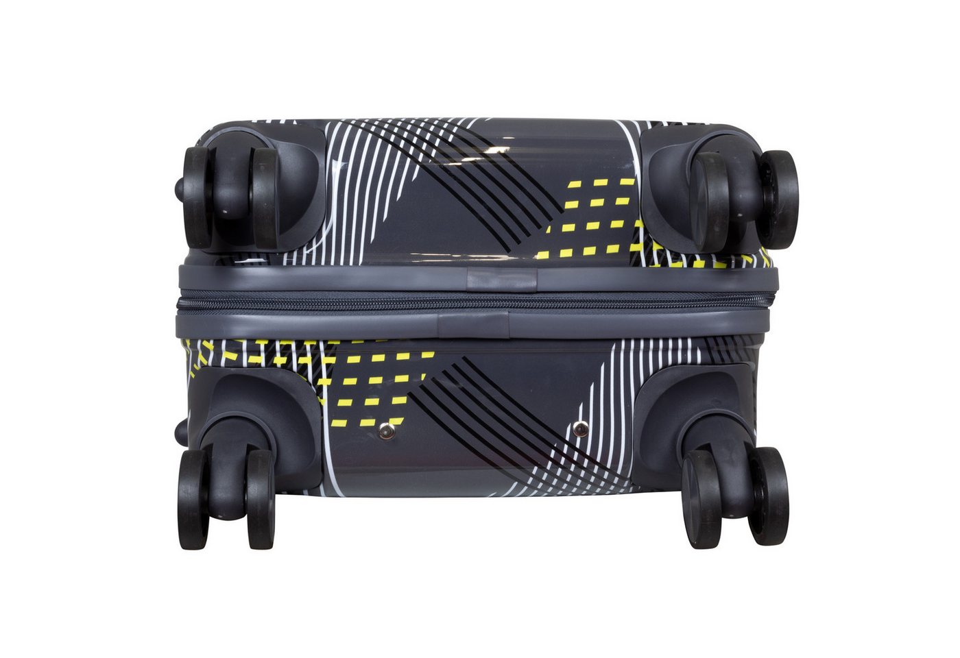 Trendyshop365 Trolley Koffer Ravenna, 4 Farben, 3 Größen, 4 Rollen, Print-Design, Polycarbonat, Zahlenschloss Bild 3