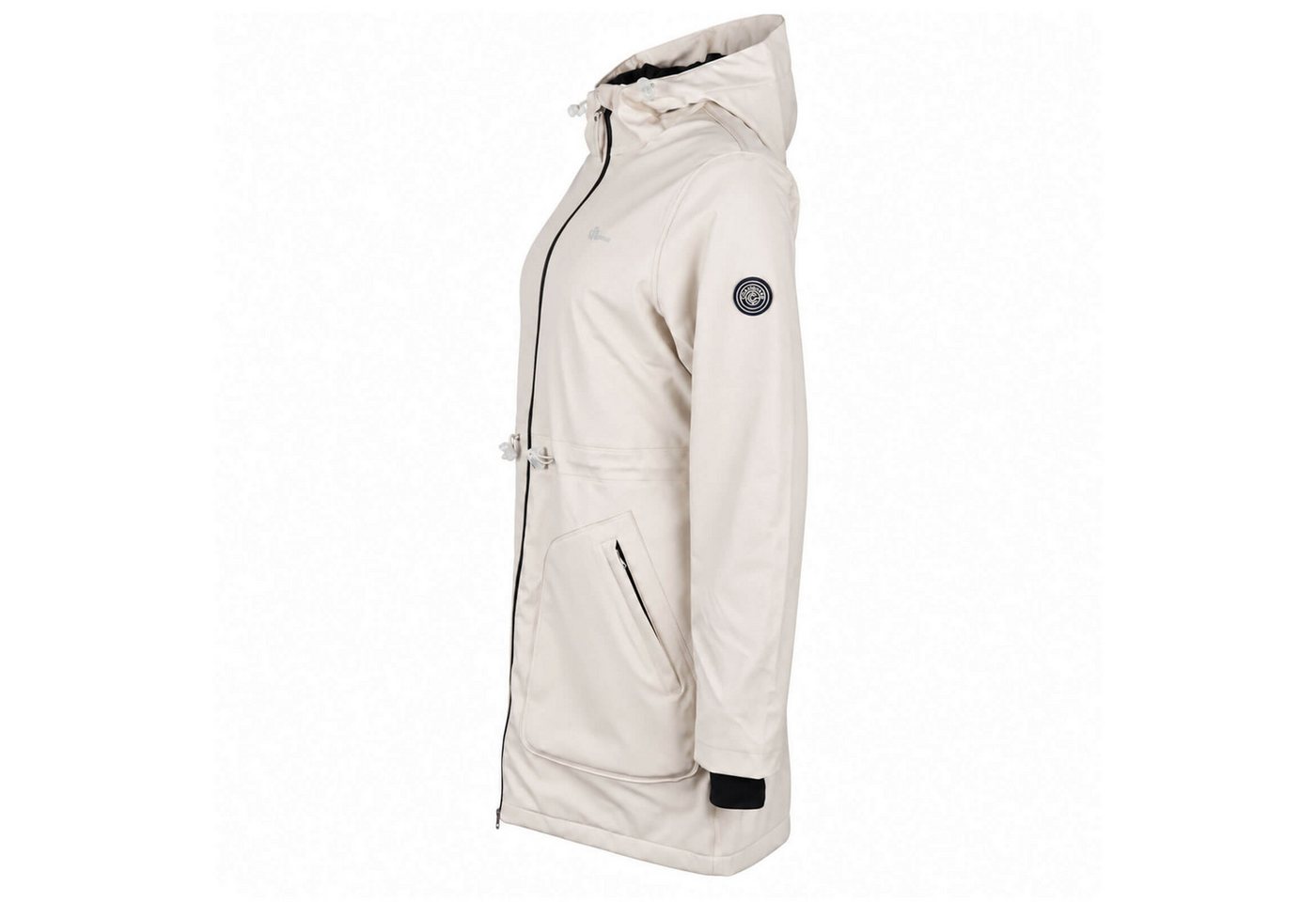Coastguard Regenmantel Damen PU-Kurzmantel - Regenmantel Regenjacke Outdoor-Jacke Wassersäule 3000 mm, Wasserdichte Reißverschlüsse, Verschweißte Nähte Bild 2