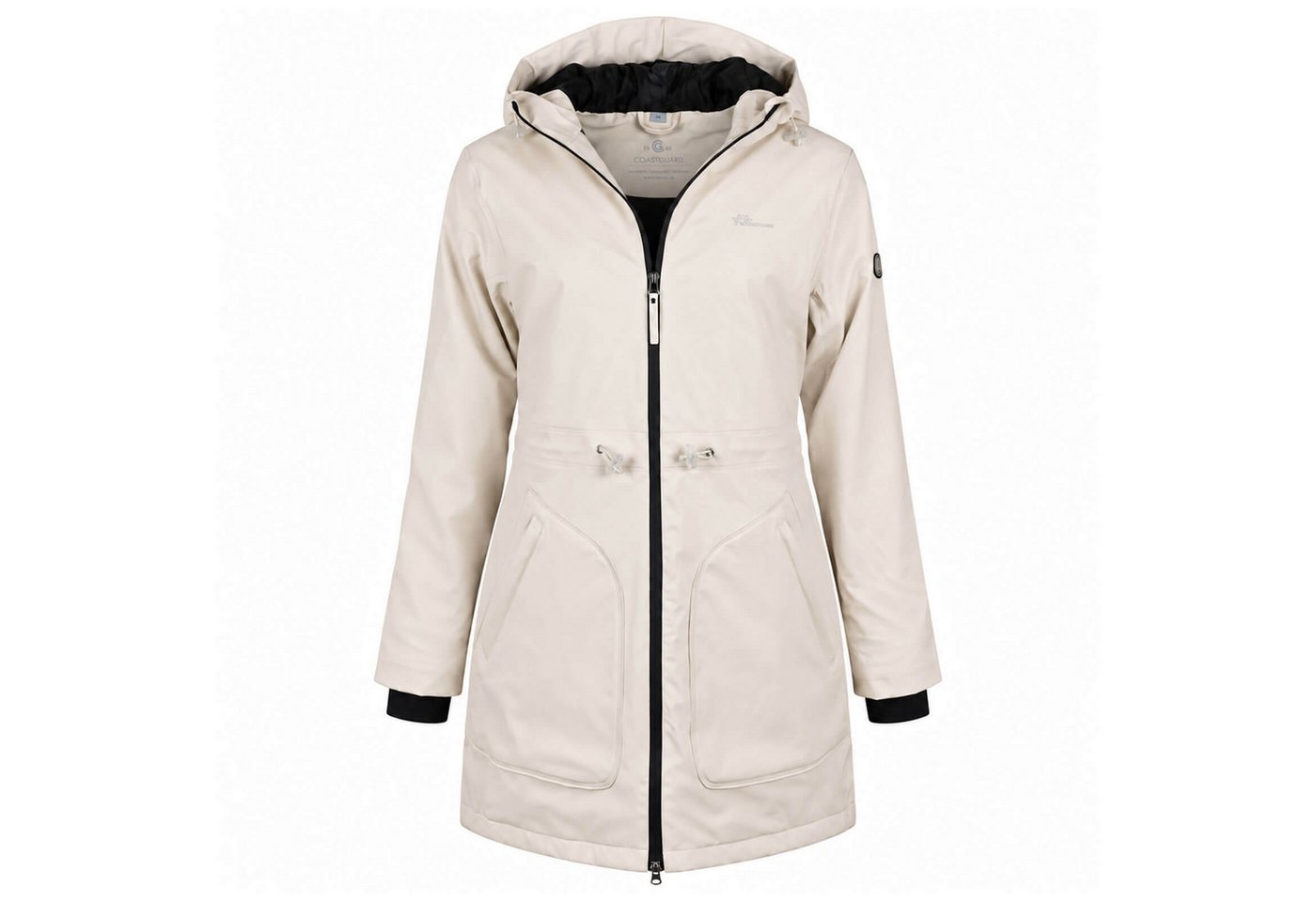 Coastguard Regenmantel Damen PU-Kurzmantel - Regenmantel Regenjacke Outdoor-Jacke Wassersäule 3000 mm, Wasserdichte Reißverschlüsse, Verschweißte Nähte Bild 3