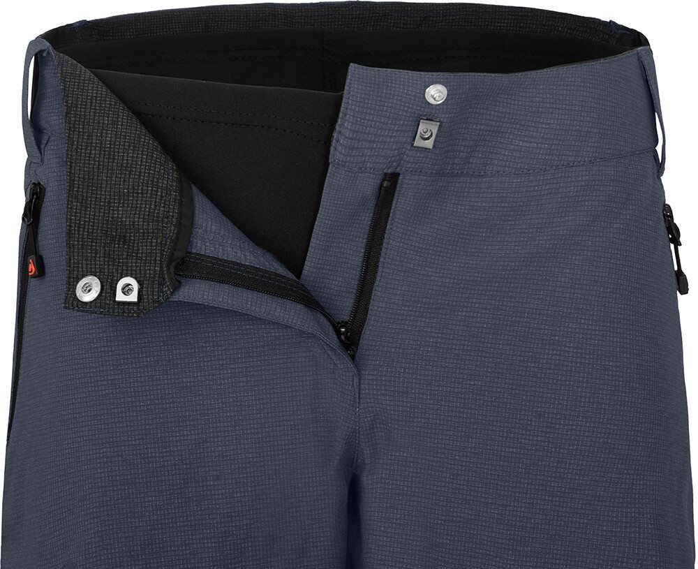 Bergson Fahrradhose VINA Capri Damen 3/4 Radhose 2in1, mit gepolsterter Innenhose, Normalgrößen, gra