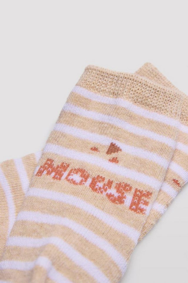 YSABEL MORA Thermosocken Ysabel Mora 2er Pack Baby Thermo Strümpfe Socken Maus grau peach Ringe (2-Paar) Bild 3