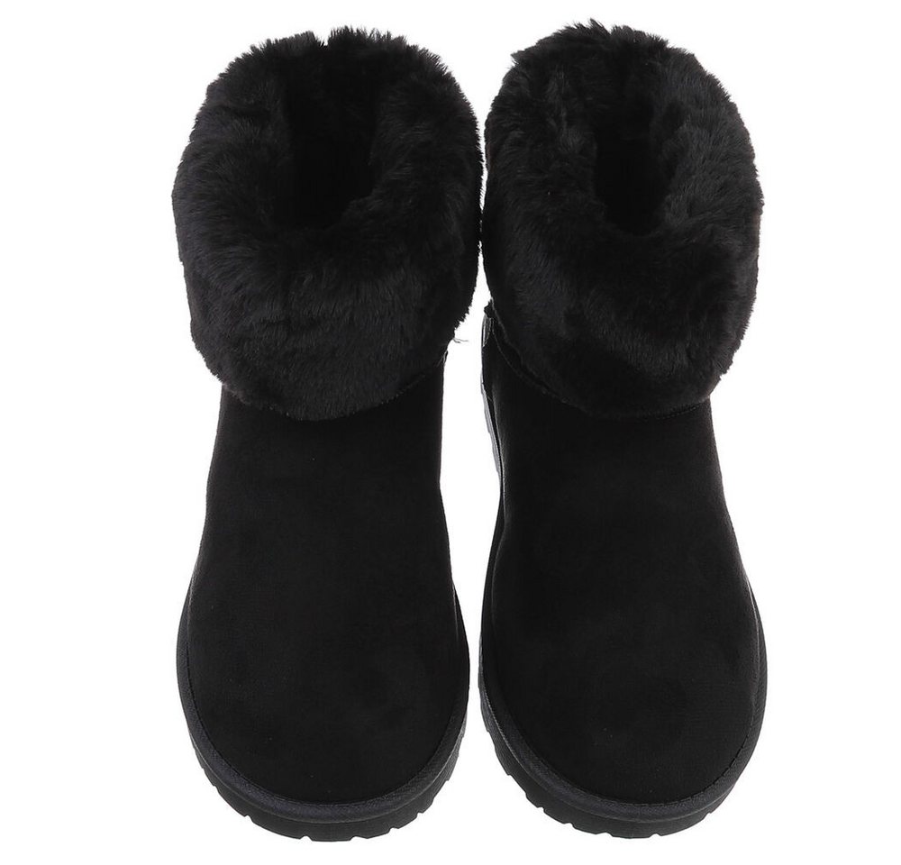 Ital-Design Damen Snowboots Freizeit Snowboots (88460414) Flach Flache Stiefeletten in Schwarz Bild 2