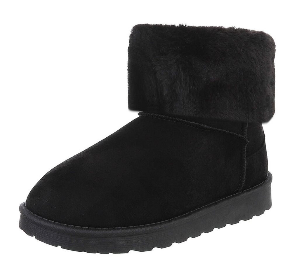 Ital-Design Damen Snowboots Freizeit Snowboots (88460414) Flach Flache Stiefeletten in Schwarz Bild 3