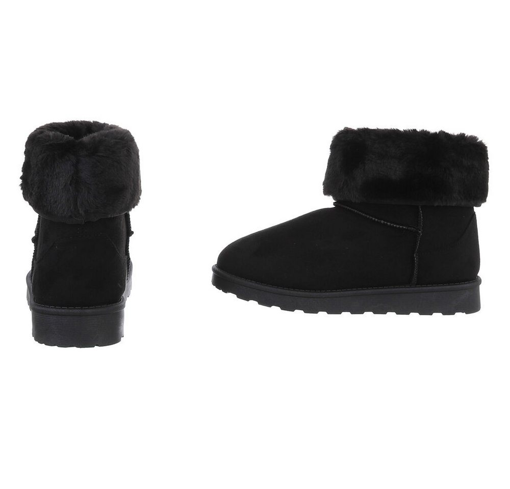 Ital-Design Damen Snowboots Freizeit Snowboots (88460414) Flach Flache Stiefeletten in Schwarz Bild 5