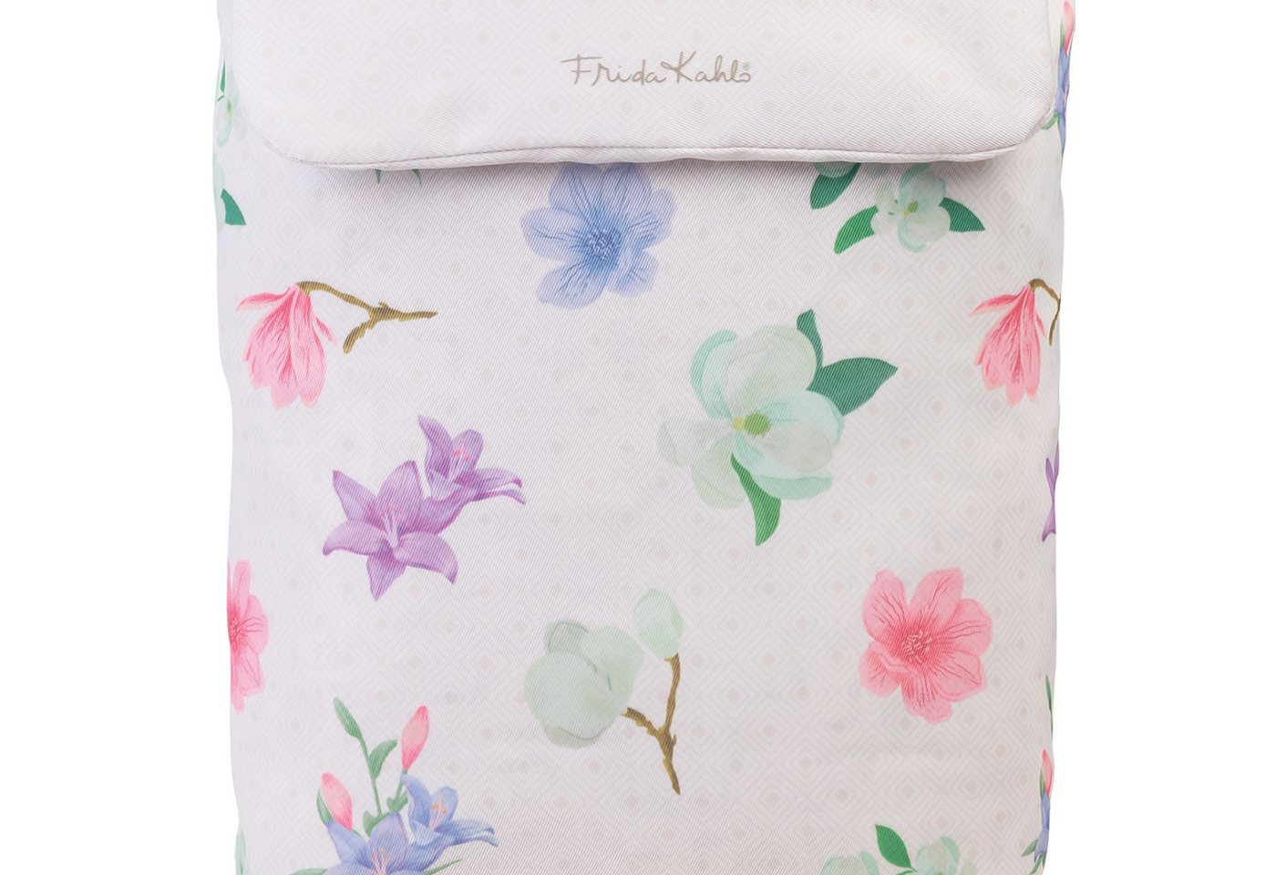Frida Kahlo Rucksack Frida Kahlo Rucksack beige natur Nylon (Cityrucksack), Damen Cityrucksack Nylon, beige, ca. 14cm hoch, Floral, bunte Blumen