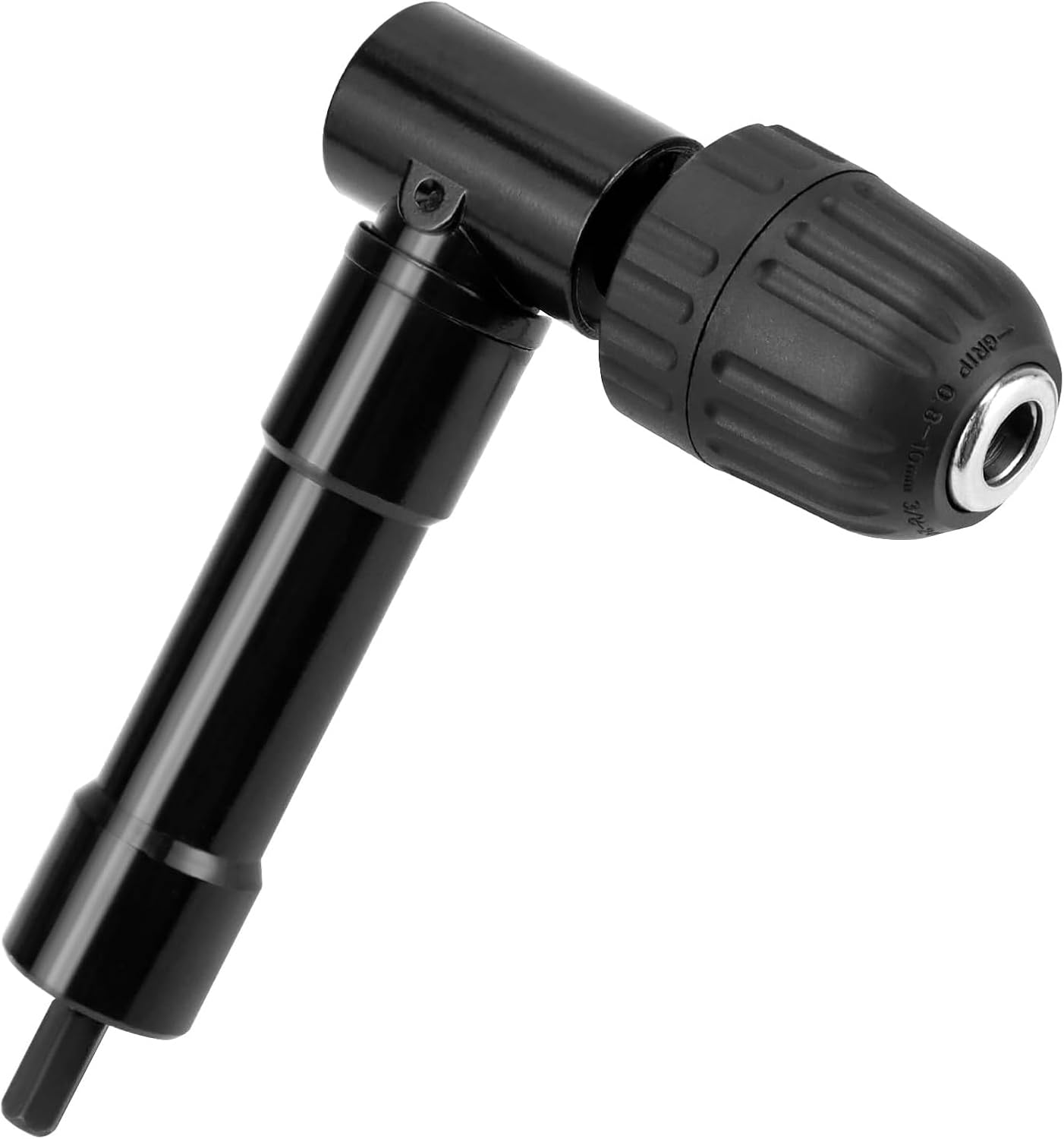 Mandrin À Angle Droit 90° Auto-serrant (sans Clé) - Adaptateur De Perçage Pour Visseuse/perceuse - Plage De Serrage 0.8-10mm - Mandrin Universel En Métal Avec Poignée Antidérapante