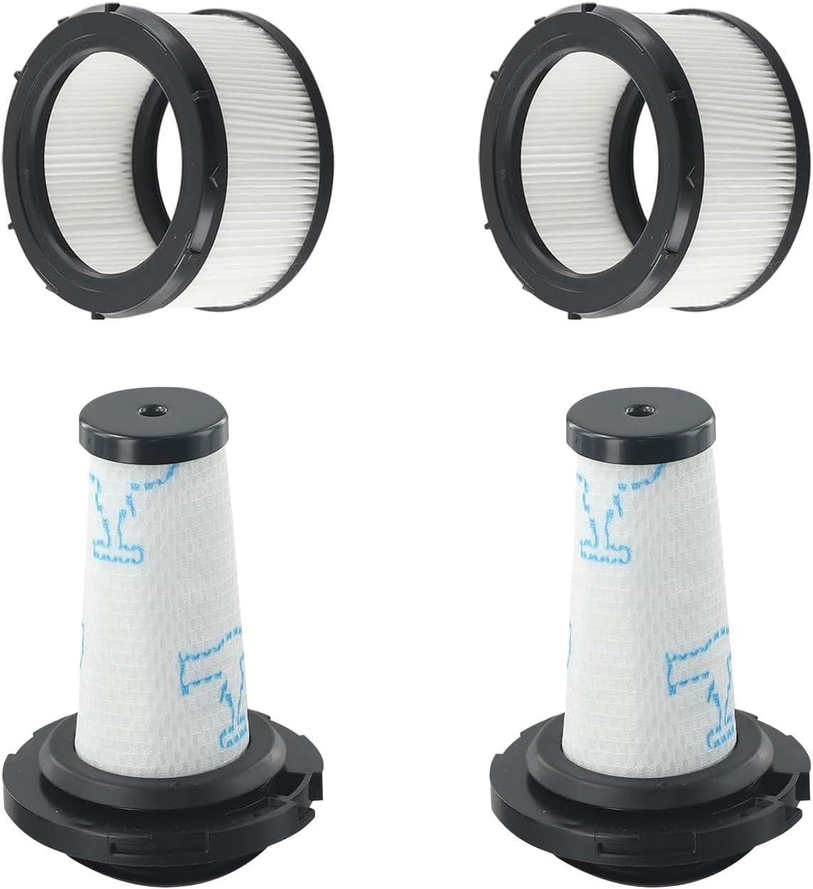 Filtres Pour Rowenta X-force Flex 9.60 Et X-nano Essential Rh20xx, 2 Pré-filtres + 2 Filtres Moteur Pour Rowenta X-force Flex 9.60, Remplacement Pour Zr009010,zr009012