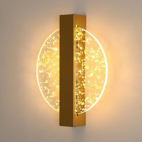 Runde, Goldfarbene Led-wandleuchte Für Den Innenbereich Mit Kreativem Design, 6 W, Warmweißes Licht (3000 K).