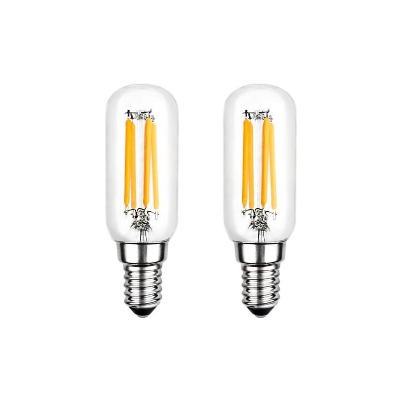 Led-lampe, T25 E14, 4 W, Warmweiß (2700 K), 400 Lm, Röhrenlampe Für Dunstabzugshauben, Nicht Dimmbar, 2er-pack