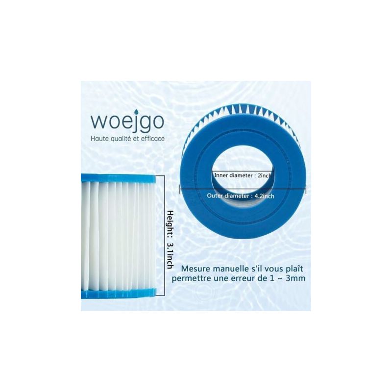 Bestway 58323 Spa-filter, Filterkartusche Größe 6 Für Lay-z-spa, Monaco, Miami, Vegas (4er-pack)