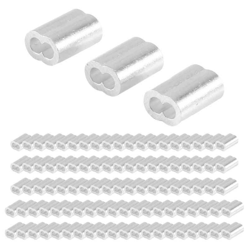 Aluminium-crimphülsen Für Kabel Mit 3 Mm Durchmesser, 100er-packung