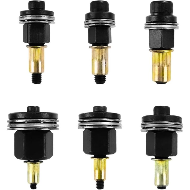 6 Pièces Riveteuse Pneumatique Kit De Mandrin, Pince À Insert Fileté, Riveteuse Manuelle, Adaptateur Riveteuse Pour Ensemble De Têtes De Rivetage Manuel Pour Rivets M3 M4 M5 M6 M8 M10