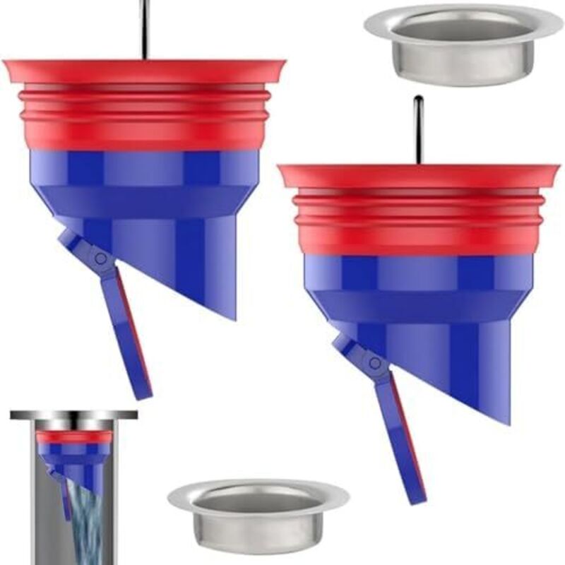 Clapet Anti-mauvaise Odeur Filtre Douche - Ensemble De 2 Siphons Douche Italienne Avec Bondonde Anti-odeur, Bonde Douche Étanche Pour Une Douche Sans Relents