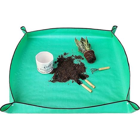 Extra Thickened Rigid 600d Oxford Plant Transplant Mat 39.4"w X 39.4"l Durable Fabric Coating, Waterproof Succulent Potting Pad For Indoor Plants