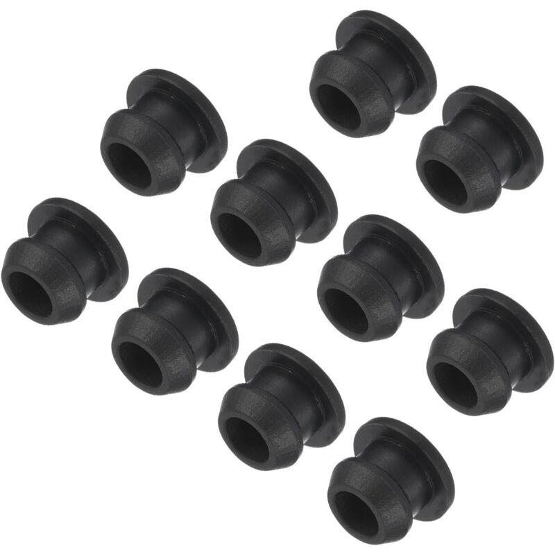 Bouchon De Trou Silicone À Verrouillage À Pression 10 Pcs 8mm De Diamètre Cache Trou Rond De Panneau Caoutchouc Pour Cloisons Caoutchouc Cuisine, Bouchons D'Étanchéité, Noir