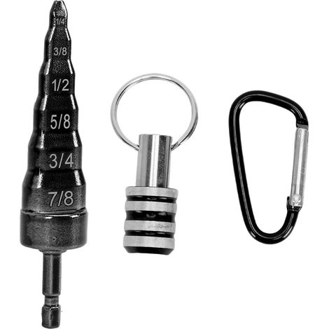 6-in-1 Copper Swaging Tool Hvac, Black Soft Tube Expander, Carbon Steel, Bit Holder, No.5 Carabiner, Swage Tool Set For Electric Drill, Swedge Repair Kit For 1/4 3/8 1/2 5/8 3/4 7/8 Pipe